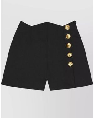 Givenchy Wool Mohair High-Rise Tailored Shorts - Black