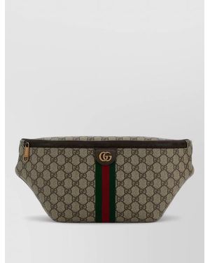 Gucci Printed Canvas Belt Bag - Grey
