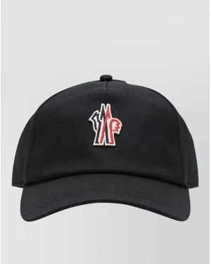 Moncler Logo Baseball Hat Curved Brim Style - Black