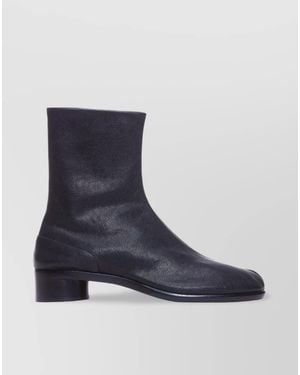 Maison Margiela Leather Tabi Ankle Boots - Blue