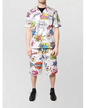 Dolce & Gabbana Cotton Cartoon Print Pyjama Set - White