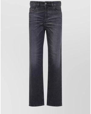 DIESEL Denim Low-Rise Straight-Leg Jeans - Blue