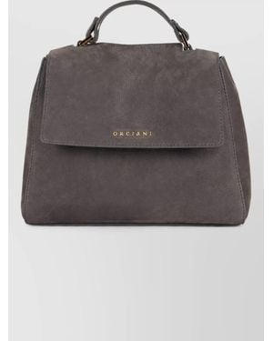 Orciani Leather Shoulder Bag - Grey