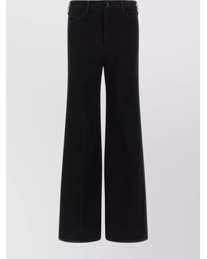 Mother Wide Leg Pants Belt Loops - Black