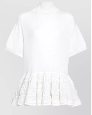Alaïa Virgin Wool Knit Top - White