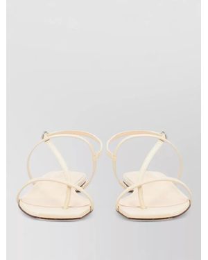 Aeyde Ella Thong Sandal Ankle Strap Design - Natural