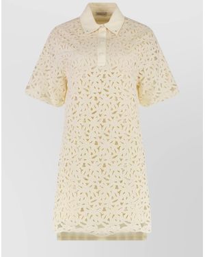 Moncler Cotton Mini Dress - Natural