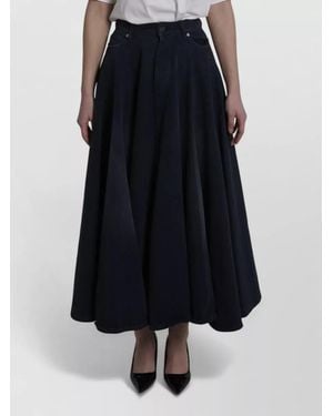 Balenciaga Godet Maxi Skirt - Blue