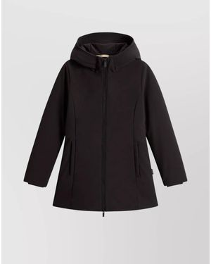 Woolrich Midi Parka Coat - Black