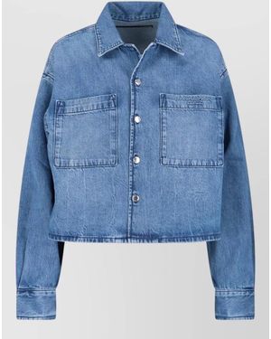 Alexander Wang Jacket Collared Neck Long Sleeves Chest Pockets - Blue