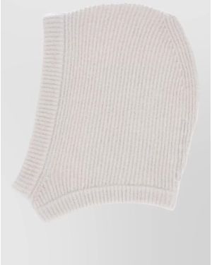 Rick Owens Casual Stretch Fit Ribbed Texture Hat - White