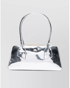 N°21 Leather Malibu Midi Shoulder Bag - Gray