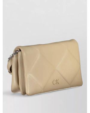 Calvin Klein Quilted Clutch Bag - Natural