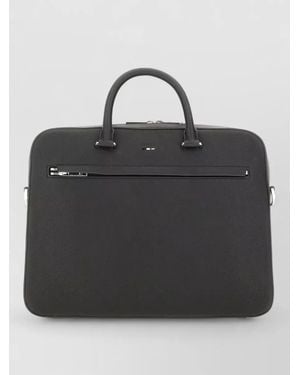 BOSS Document Bag Logo Detail Shoulder Strap - Black