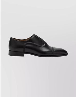 Christian Louboutin Cap Toe Lace Up Derby Shoes - Black