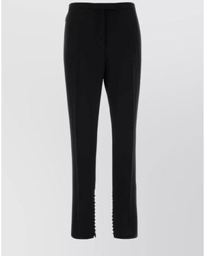 Dries Van Noten High-Rise Straight-Leg Tailored Pants - Black