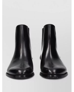 Celine Leather Chelsea Boots - Black