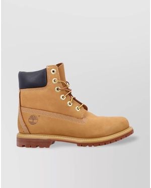 Timberland Leather Lace-Up Boots - Natural