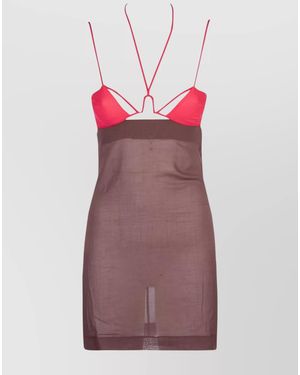 Nensi Dojaka Mini Dress - Red