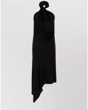 Givenchy Crepe Asymmetric Midi Dress - Black