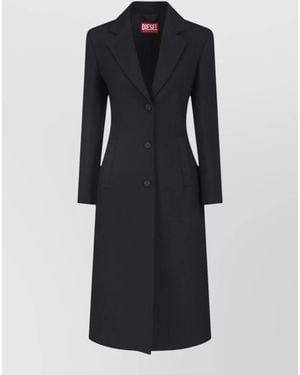 DIESEL Single-Breasted Coat - Black