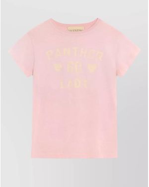 Valentino Garavani Cotton Regular-Fit Printed T-Shirt - Pink