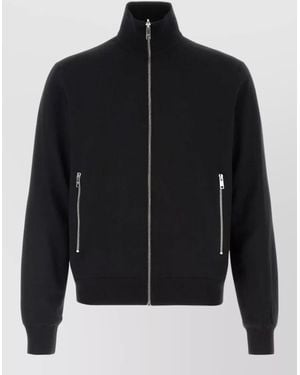 Prada Wool Reversible Cardigan High Collar Zip - Black