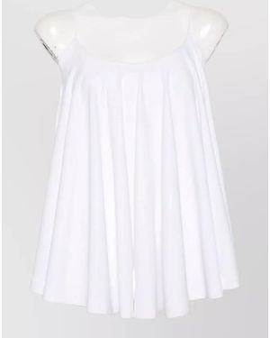 Jacquemus Voile Flared Scoop Neck Sleeveless Top - White