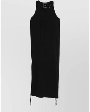 Y-3 Sleeveless Dress Racerback Design Side Slit - Black