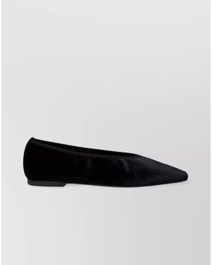 TOTEME Velvet Ballerina Shoes - Black