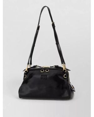 Miu Miu Calf Leather Shoulder Bag - Black