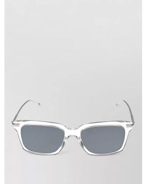 Thom Browne Sunglasses Transparent Frame Square Metal Temples - Gray