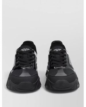 Versace Jeans Couture Trail Sneaker Chunky Sole Padded Collar - Black