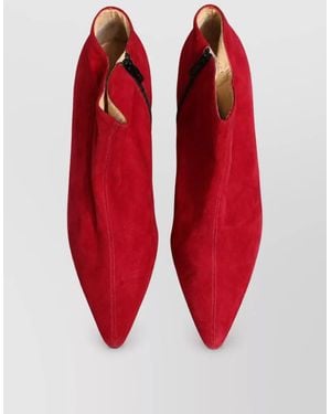Dolce & Gabbana Suede Ankle Boots - Red