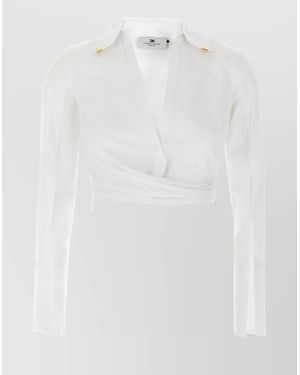 Elisabetta Franchi Cropped Suit With Classic Blazer And