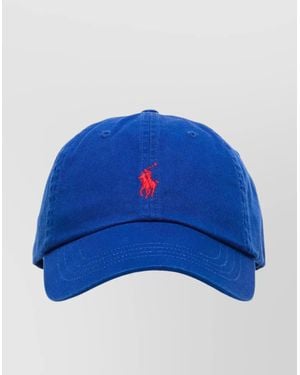Ralph Lauren Logo Embroidered Baseball Cap With Curved Peak - Blue
