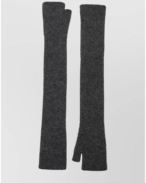 Roberto Collina Cashmere Silk Long Gloves - Black