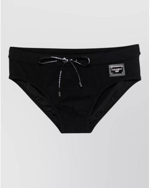 Dolce & Gabbana Stretch Nylon Swim Briefs - Black