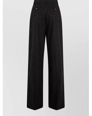 Elisabetta Franchi Wide-Leg High-Rise Suit Trousers - Black
