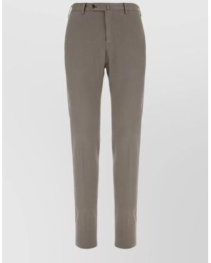 PT Torino Tailored Mid Rise Slim Fit Pants - Gray