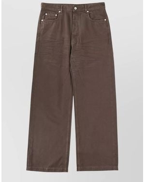 Rick Owens Denim Pants Geth Style Back Pockets - Brown