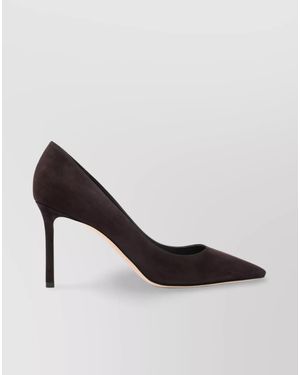 Jimmy Choo 85 Mm Heel Pointed Suede Court Shoes - Multicolour
