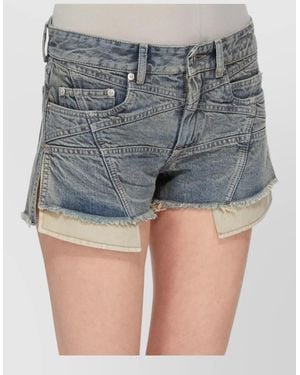 Rick Owens Denim Cutoff Shorts - Grey