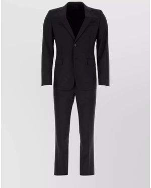 Prada Wool Mohair Single Breasted Suit - Black