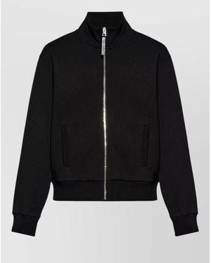 Givenchy Chevron Jacquard Jacket High Collar - Black
