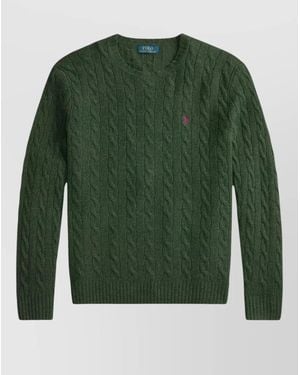 Polo Ralph Lauren Cable Knit Crew Neck Long Sleeve Jumper - Green