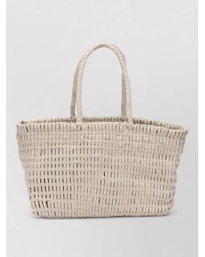 Dragon Diffusion Terrafino Medium Tote Bag Woven Handles - Natural