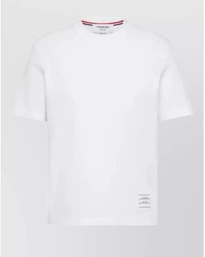 Thom Browne Striped Short Sleeve T-Shirt - White