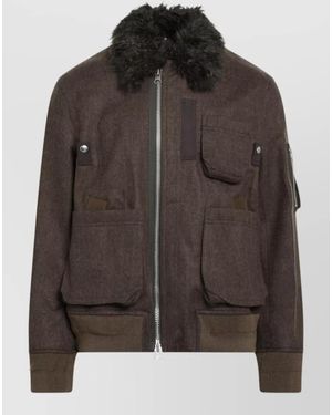Sacai Bomber Jacket - Brown