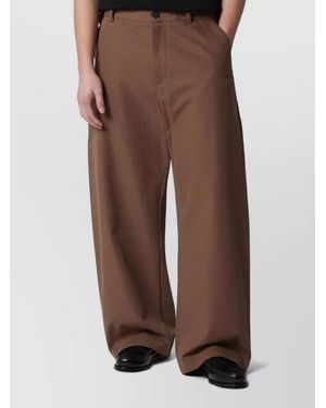 Studio Nicholson Wide-Leg Trousers - Brown